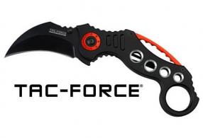 Mc Tac-force 2.5" Hawkbill Blade Folder Black/Red - TF578BK