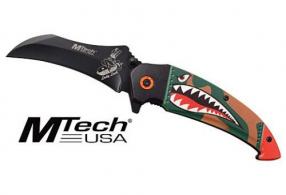 Mc Mtech 3.5" Folder Hawkbill Blade Shark/Bomb Black