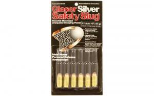 GLASER SILVER 45ACP +P 145GR 6/PK