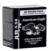 FEDERAL XM193 556NATO 55GR FMJ 90 rounds on stripper clips - XM193AF90