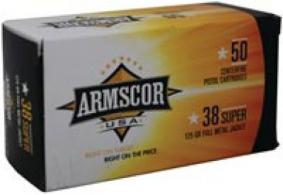 Main product image for ARMSCOR 38SUPER 125GR FMJ 50RD