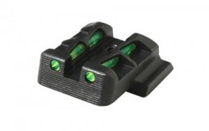 Hi-Viz LiteWave For Glock 9mm/40 S&W/357 Sig Rear Red/Green/Black Fiber Optic Handgun Sight - GLLW15