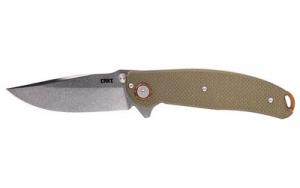 CRKT BUTTE OD GREEN 3.36" PLAIN EDGE - 2471