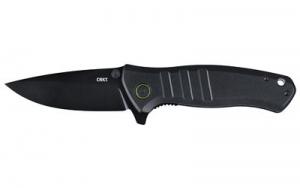 CRKT DEXTRO FLIPPER BLACK 3.18" PLAIN EDGE - 6295