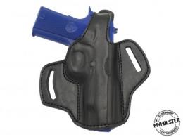 Black / Right Kimber Ultra Carry II 9mm 3" OWB Thumb Break Right Hand Leather Belt Holster - 10MYH105LP_BL