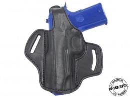 Black / Left Kimber Ultra Carry II 9mm 3" OWB Thumb Break Right Hand Leather Belt Holster - 10MYH105LP_BL_LH