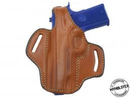 Brown / Left Kimber Ultra Carry II 9mm 3" OWB Thumb Break Right Hand Leather Belt Holster - 10MYH105LP_BR_LH