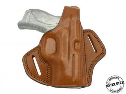 Brown Smith & Wesson M&P Compact .40 S&W OWB Thumb Break Leather Right Hand Belt Holster - 2MYH105LP_BR