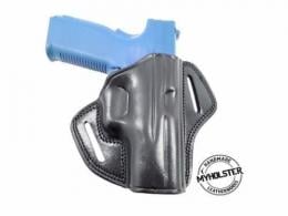 Black Ruger SR9 Right Hand Open Top Leather Belt Holster - 37MYH105OT_BL