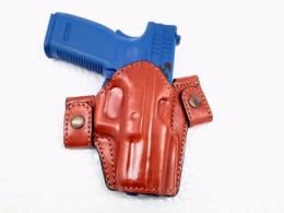 Black / Medium Springfield XDM 9mm 3.8" Right Hand Leather Snap-on Holster , MyHolster - 50MYH109LP_BL