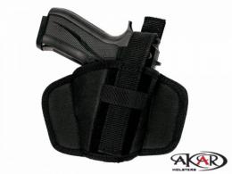 RUGER SR9C, SR40C Leather &  Nylon Thumb Break Pancake Belt Holster, Akar - B_7218_S