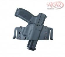 Ruger SR9c & Similar Frames - Akar Scorpion OWB Kydex Gun Holster W/Quick Belt Clips - P1001_