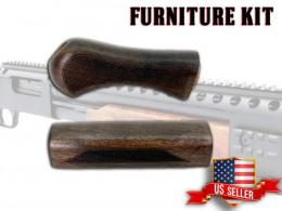 Mossberg Shockwave Turkish Walnut Wood Furniture Kit, FOREND & GRIP