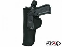 45 Black Nylon Compact IWB/OWB inside/outside waistband W/ Steel Clip Holster For Glock - IC7209_LH
