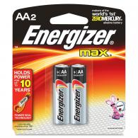 2 Pk, AA Energizer Max Battery - E91BP-2