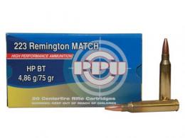 PRVI 223 75GR MATCH HP BT 20RD