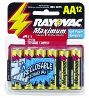 RAY-O-VAC ALKALINE BATTERY AA 12PK - 815-12C