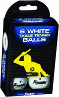 Franklin 40mm 1-Star Table Tennis Balls White 6pk - 57113