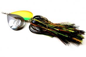 Musky Mayhem Double Cowgirl Musky Spinner, 2.8oz, 10", 7/0 Hooks, Blackfire - DC056