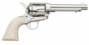 Uberti 1873 Cattleman Cody Nickel/Ivory 4.75" 45 Long Colt Revolver