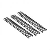 PICATINNY ERGO 18 SLOT LADDER RAIL COVER - 3-PACK - 4373-3PK BLACK