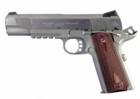 COLT GOVT 9MM Luger Rail Gun Stainless Steel 5in 9rd Rosewood