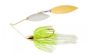 War Eagle Gold Frame Double Willow Spinnerbait-White Chartreuse R-3/8 oz - WE38GWR02