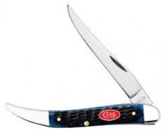 Case Navy Blue Rogers Jigged Bone Medium Texas Toothpick Folding Knife - 06892