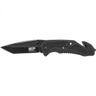 M&P Clip Folder, Liner Lock, Black Blade and Black Handle, Strap Cutter, Ce - SWMP11B