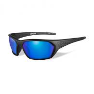 Wiley X Ignite Eye Protection Black Matte Blue Mirror Lens - ACIGN09