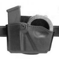 Model 573 Open Top Magazine and HandCuff Pouch | Black | Plain | Right - 573-383-21