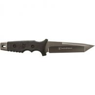S and W Fixed 5.25 in Gray Blade Rubber Handle - SW7