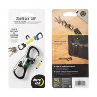 SlideLock 360 Magnetic Locking Dual Carabiner - Olive - MSBL-08-R7