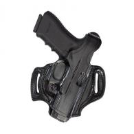 Aker Leather FlatSider XR12 Black Plain Left Handed Holster for H&K USP45C - H168BPL-HK45C