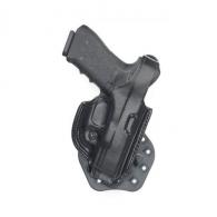 Aker Leather FlatSider XR17 Black Plain Left Handed Paddle Holster for H&K USP45C - H268BPL-HK45C