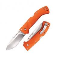 Cold Steel Ultimate Hunter Folding Knife 3 1/25" Satin Blade, Blaze Orange G-10 Handle - 30URY