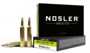 Nosler Ballistic Tip Rifle Ammunition 26 Nosler 140 gr. BT SP 20 rd. - 43459