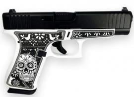 GLOCK 48 9MM BLACK FXD COMM-Sugar Skull White & Black - PA4850201SSWB