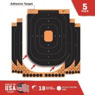 Allen Adhesive Splash Handgun Training Target 12x18" Orange and Black 5 Pack