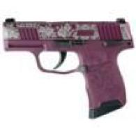 Sig P365 Nitron Pistol Full Black Cherry Roses - 365380BSSMS/640164GRBC