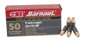 BARNAUL 9mm 145gr Hollow Point stl/p 500/Rd - BRN 9mmLuger HP145