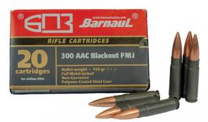 BARNAUL 300AAC BO 145ge FMJ stl Poly 500 - BRN 300BLK FMJ145