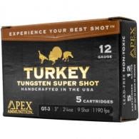 Apex Turkey TSS Shotgun Ammo 12 ga. 3 in. 2-1/4oz #7.5 shot  5 Round - GT3-75