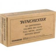 Winchester Service Grade Pistol Ammo .380 ACP 95 gr. FMJ 50 rd. - SG380W