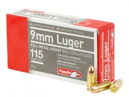 AGUILA 9MM+P 115 GR FMJ 50/20