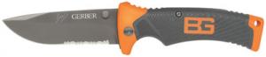 Gerber 000752 BG Folder Steel Drop Point Blade Textured Rubber Grip