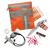 Gerber 000700 BG Basic Survival Kit w/Mini-Paraframe SS 7"x5" Orng Nylon Bag - 000700