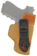 Bulldog Belt Slide Large Automatic Handgun Holster Left Hand Leather Tan