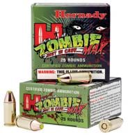 Hornady ZOMBIE 9mm ZMAX 115 GR 1135 fps 25 Rounds Per Box