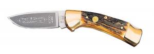 Boker Lock Blade Folding Knife w/Polished Brass Bolsters - 4000